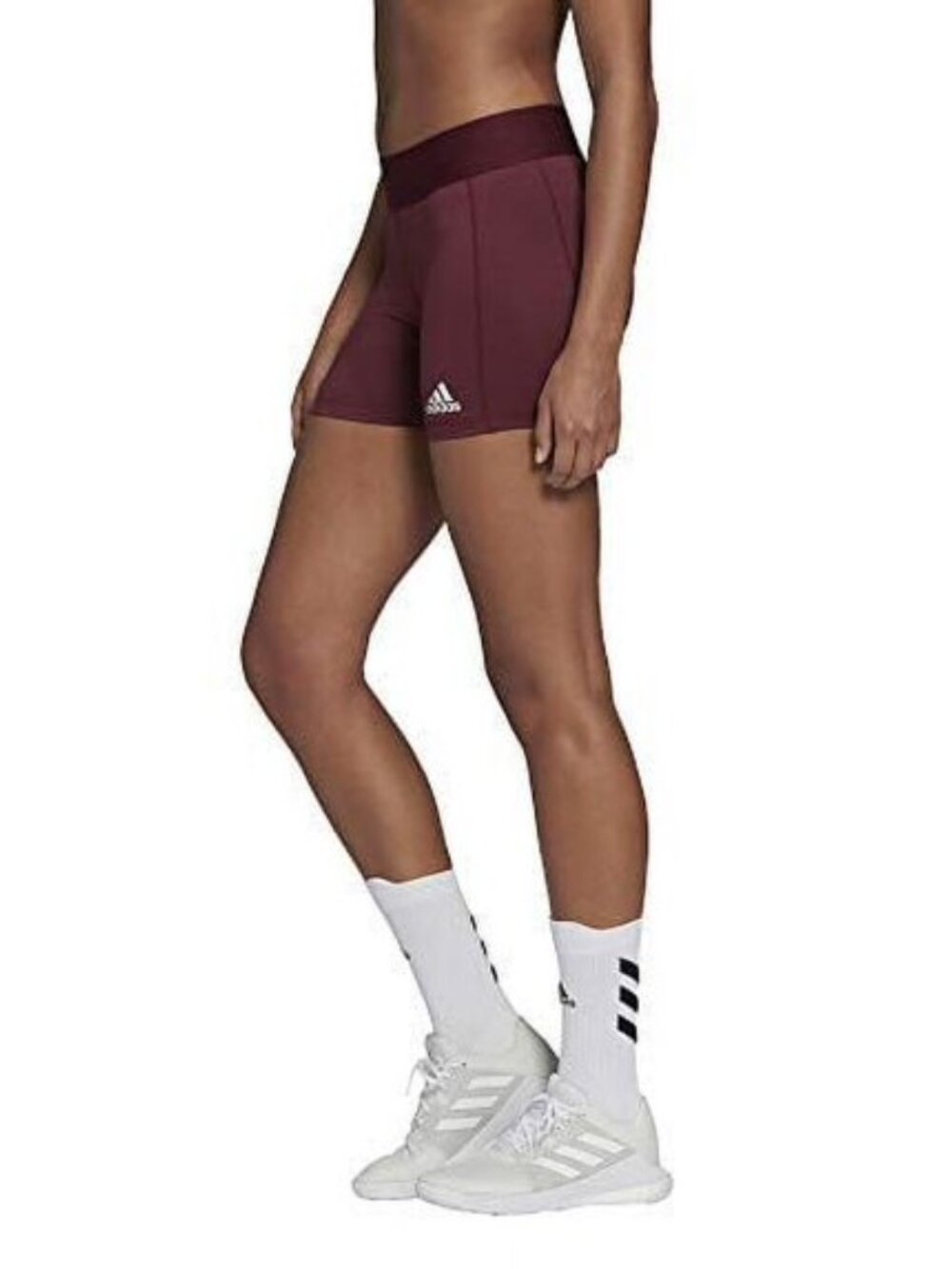 NWT adidas Maroon Techfit Compression Shorts 4" Volleyball Gym Shorts